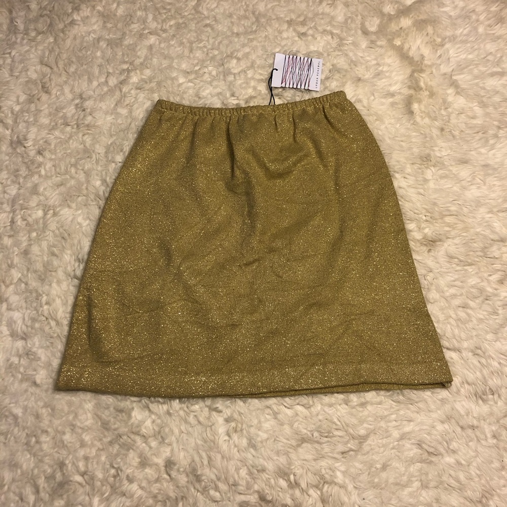 NWT Urban Renewal Gold Sparkle Mini Skirt